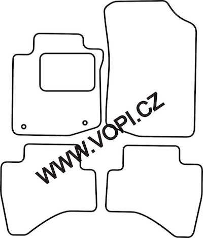 Textil-Autoteppiche Toyota Aygo 2010 - 2014 Autofit (4777)